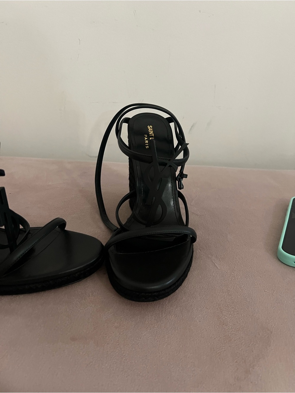 Saint Laurent Black Leather Strappy Heels
Brand new never worn